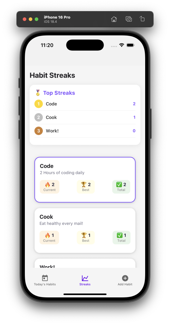 Habit Tracker screenshot